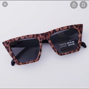 Frye & Co Leopard Matte Sunglasses